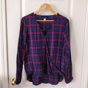 BLUE RAIN Checkered Top Sz S